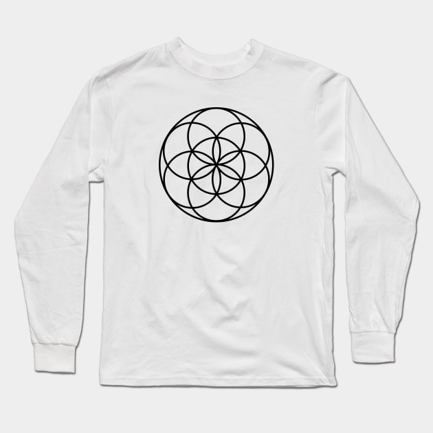 Seed of Life Sacred Geometry Long Sleeve T-Shirt by shanestillz